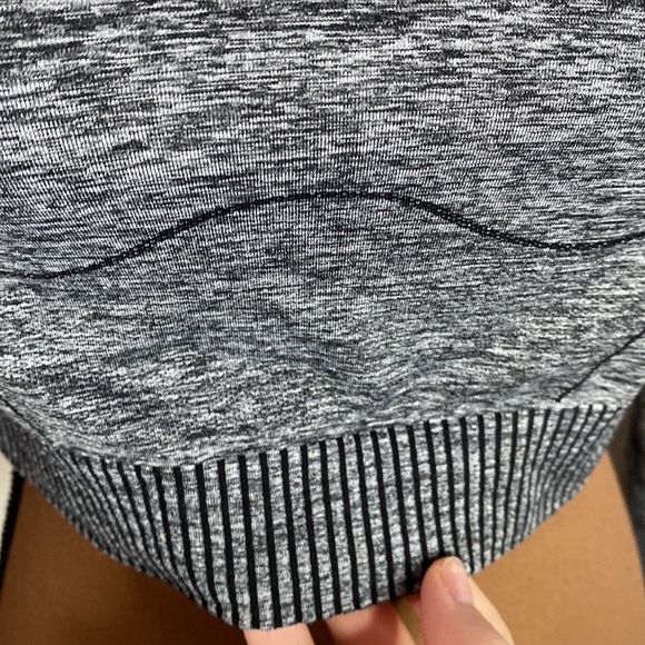 Gymshark hyper-amplify seamless long sleeve crop top in black marl size L - Picture 10 of 11